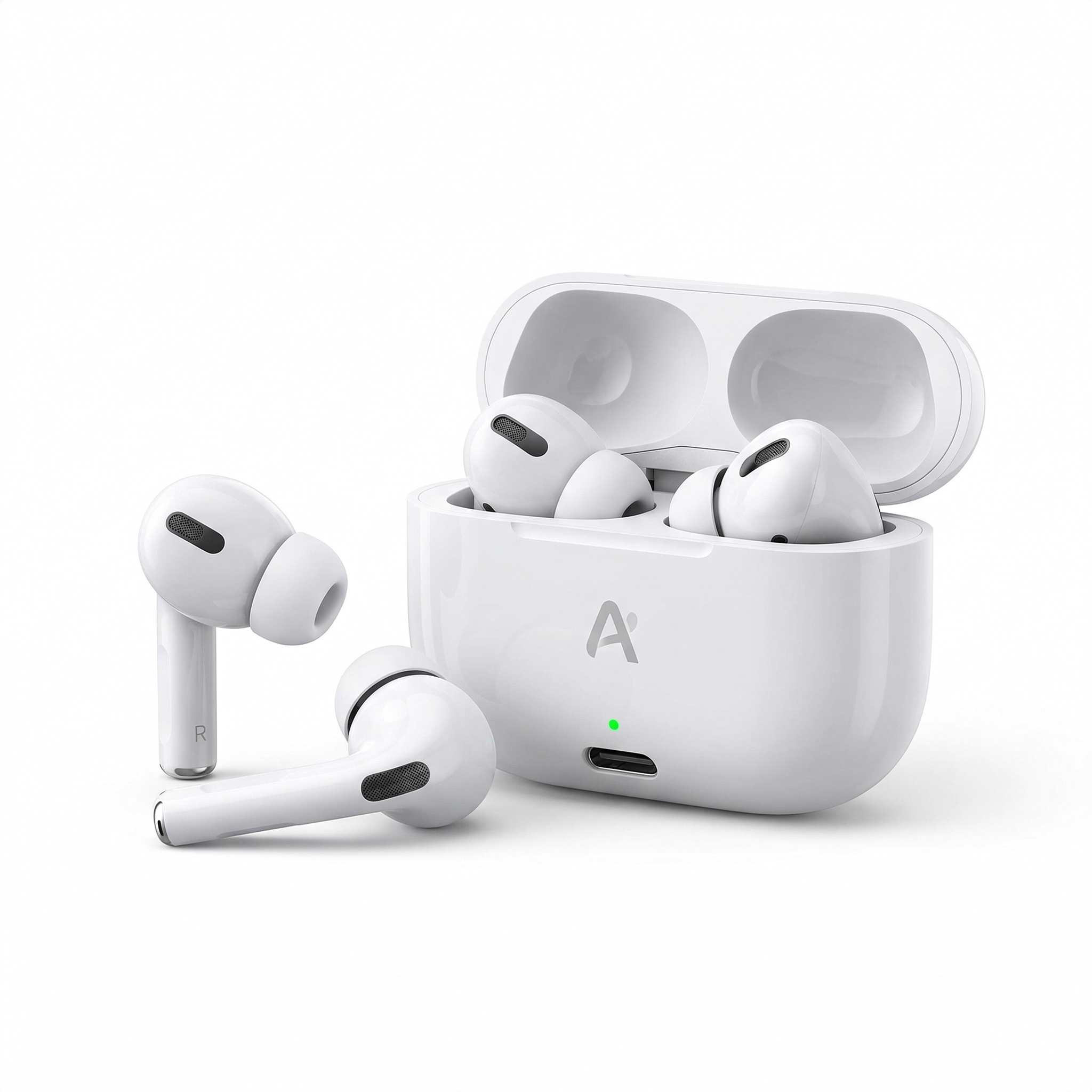 Wireless Bluetooth Earbuds - AI generated product photo